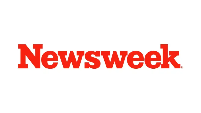 Newsweek logo in bold red letters on a plain white background.