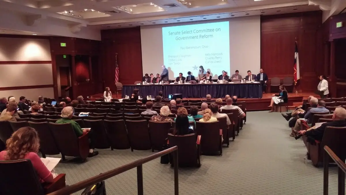 7/22/17 Texas Select Committee on Government Reform meeting.