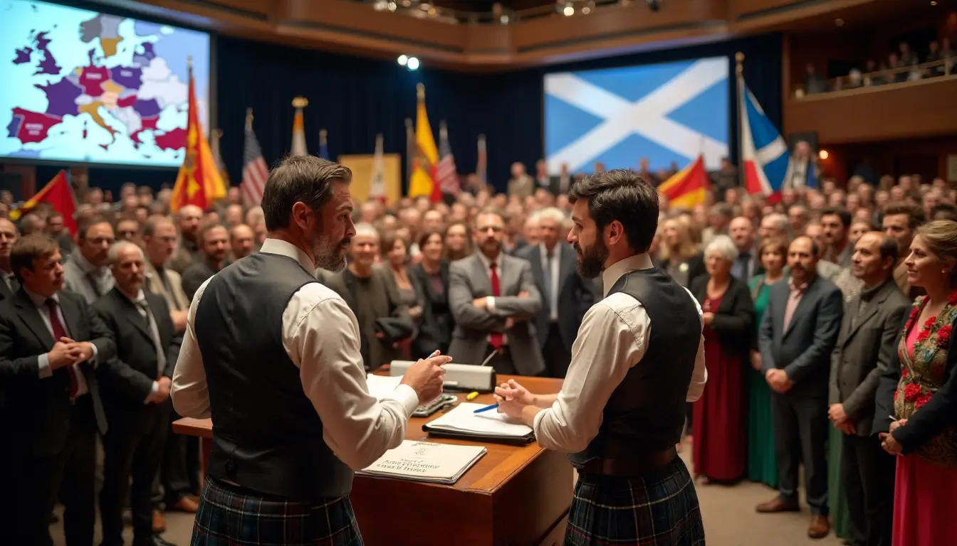 Scotland will host a major conference at Greyfriars Kirk, Edinburgh, bringing together 14 pro-independence groups from Europe. The event aims to strengthen solidarity and discuss democratic rights and self-determination, culminating in the "Edinburgh Declaration."