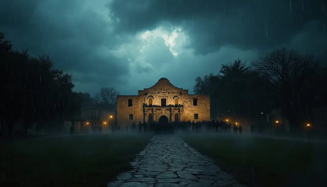 Travis-Fires-Defiant-Shot-as-Santa-Anna-Surrounds-Alamo
